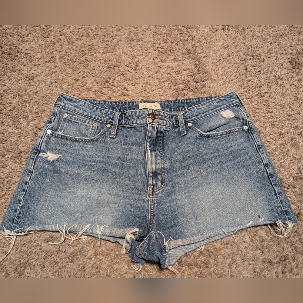 Madewell Curvy Relaxed Mid Length Denim Shorts
